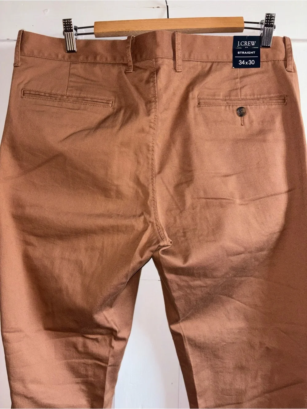 J. Crew Straight Chino Pants Tan Khaki Pants 34 Waist Dress Slacks